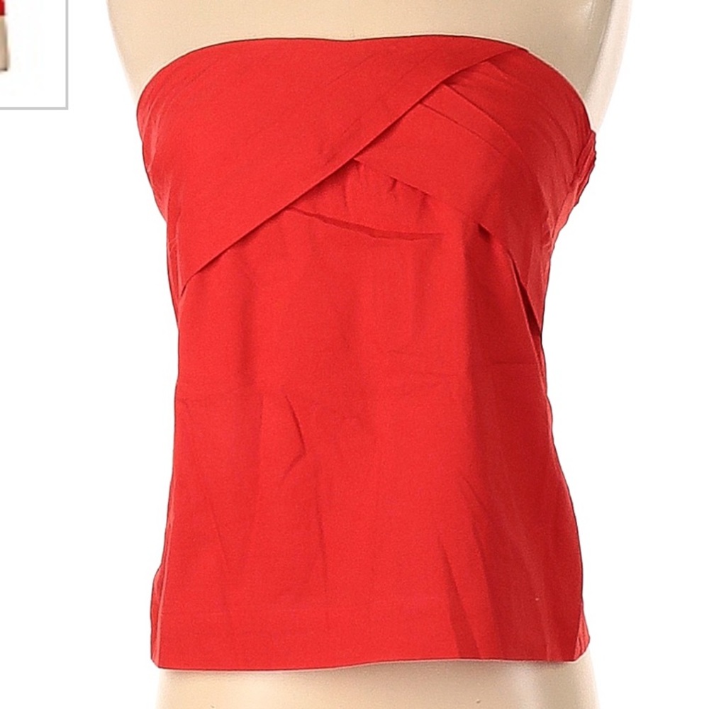 J Crew Red Tailored Tube Top Size 0